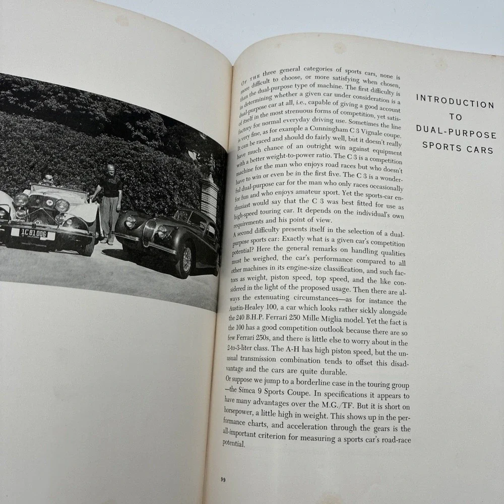 Sports Cars in Action John R Bond 1954 Hardcover 1st Ed Vintage Automotive Book
